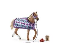 Schleich Figurine pur-sang anglais avec couverture Horse Club 42360 Multicolore