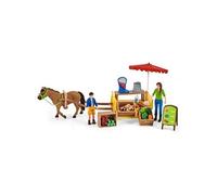 Schleich Figurine – Étal mobile de la ferme 42528 Farm World – avec poney