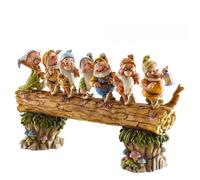 Figurine 7 Nains - Homeward Bound - Disney Tradition by Jim Shore - Effet bois - Blanche Neige