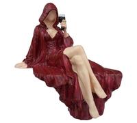 Figurine à capuche gothique sans visage pour lecture | Dark Academia Bibliothèque décorative pour bibliothèque, armoire à vin, salon, chambre à coucher, bar, bureau