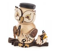 Figurine À Fumée Hibou Artisan H: 16cm NEU Fumeur