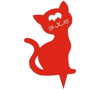 Figurine à piquer Chat 24x16 cm - Rouge - Made in France