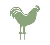 Louis Moulin Figurine à piquer Coq - 42,5x42 cm - vert clair