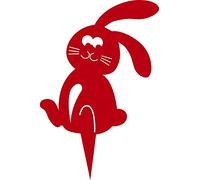 Figurine à piquer Lapin 21x18 cm - Rouge - Made in France