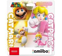Figurine Amiibo Nintendo Pack 2x Mario Chat Et Peach Chat