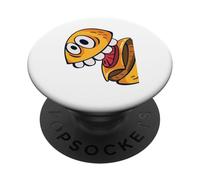 Figurine Amusante Cheeseburger Comic pour Homme, Femme, Enfant PopSockets PopGrip Adhésif