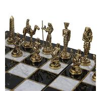 Figurine Ancienne de Pharaon égyptien Antique en métal Pièces d'échecs Taille M King 8,5 cm (Planche Non Incluse)