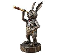 Figurine Animal | Statuettes Mécaniques d'Animaux en Résine avec Télescope | Figurine de Collection en Résine avec Canne Télescope Style Steampunk Rétro Décoration Maison Idée Cadeau pour