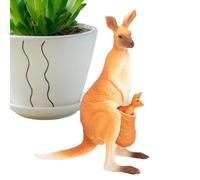 Figurine Animale Australien - Jouet Animalier détaillé Peint à la Main avec bébé Joey, Mini Statue modèle de Zoo Safari | Figurine de Collection d'animaux éducatifs pour, décoration