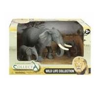 figurine animaux sauvages elephant d'afrique avec 2 bébés