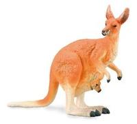 Figurine Animaux Sauvages (L): Kangourou Rouge - Femme Avec Joey Figurines Collecta Rouge