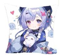 Figurine Anime Jouet pour Genshin Impact Qiqi 35X35cm, Pendentif Sac à Dos de Dessin Animé, Anime Plüsch Kissen pour Décorer chez Les Fans Joueurs,10