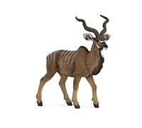 Figurine Antilope Koudou Réaliste Jouet Enfant Collection Sauvage 3 Ans | Jeu éducatif découverte des grands animaux | 13 x 7 x 14 cm | peinte à la main | idée cadeau original pour fille et garçon