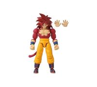 Figurine articulée BANDAI 40737 Dragon Stars Super Saiyan 4 Goku 17 cm 16 points d'articulation avec accessoires Rouge foncé/Jaune