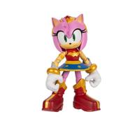 Figurine articulée DC x Sonic Amy en Wonder Woman (13 cm), sous Licence Officielle Jakks Pacific, Design détaillé et Ultra-articulé, Emballage Collector.