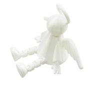 Figurine articulée de Noël avec articulations mobiles, pose assise, décoration de bureau, jambes articulées, ange assis