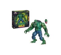 Figurine articulée Hasbro Marvel Legends Hulk 2099 15 cm, design sci-fi inspiré des comics, peau verte, cheveux noirs hérissés, détails rouge, avec 2 accessoires