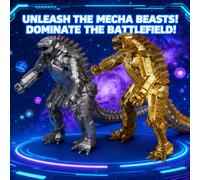 Figurine articulée King Kong vs Godzilla Giant Mechagodzilla de 7 pouces, jouet dinosaure pour garçons, cadeau de film monstre pour enfants Gold Mecha