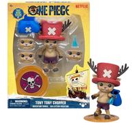 Figurine Tony Tony Chopper One Piece (10 cm) avec 6 Accessoires, Contient des Visages interchangeables, Une Trousse de Soins, Un Flacon de médicament et Un Support en Forme de pièce de Berry