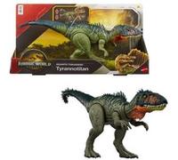 Mattel Figurine dinosaure Jurassic World Tyrannotitan Rouge – 2 coups activés par la queue