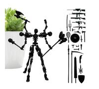 Figurine articulée - squelette | Figurine d'action 3D magnétique | Kit d'assemblage DIY avec accessoires d'armes pour décoration de table, étagère, ornement, passe-temps créatif, cadeau de collection,