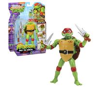 Tortues Ninja, 1 Figurine de tortue de luxe 15 cm, Se transforme en tortue, Modèle Raphaël, pour enfants 4 ans et plus, TU8384