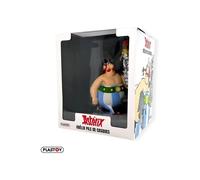 Figurine Astérix Obélix XL Plastoy avec Idéfix et pile de casques 22 cm