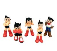 Figurine Astro Boy, Cinq Figurines D'anime Astro Boy Version Q 7 Cm/2,8 Pouces, Modèle en PVC Fait À La Main, Décoration, Cadeau Artisanal (A)