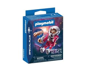 Figurine Astronaute PLAYMOBIL PLL72030 Special Plus 16 pièces Tenue rose / Casque blanc / Unité argent