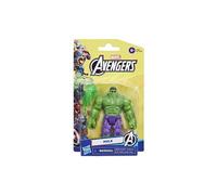 Figurine Avengers Deluxe 10 cm Hasbro Hulk - Plastique, 9 points d'articulation, 1 accessoire, Packaging fenêtre exclusif, Coloris unique
