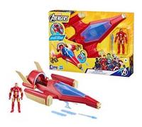 Vaisseau d'Iron Man avec 1 figurine 10cm incluse, Dès 4 ans, Avengers, Marvel