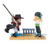 Figurine One Piece - Roronoa Zoro Vs Dracule Mihawk Wcf Log Stories 7cm