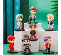 Figurine Bangtan Boys Group En Pvc,Pour Porte-Clé, Jouet Motif Kpop Star, A.R.M.Y Groupe,