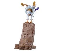 Figurine BANPRESTO Monkey D. Luffy Gear 5 Vol.2 PVC sculpté peint, handstand sur socle rocheux Blanc/Marron