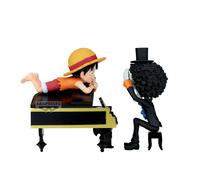 Banpresto Figurine Monkey D. Luffy & Brook – World Collectable Log Stories – 8 cm, Multicolore
