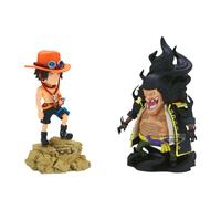 Banpresto Figurine One Piece Portgas D. Ace vs Marshall D. Teach – 8 cm Multicolore