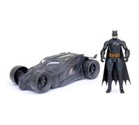 DC Comics Batman - Pack Batmobile + Figurine Batman 30 Cm Véhicule Batmobile Et Figurine Articulée 30 Cm - Jouet Enfant 4 Ans Et +