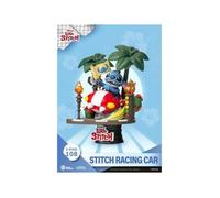 Figurine - BEAST KINGDOM - D-Stage 108 - Stitch Racing Car - PVC 14x10x11 cm - Licence Lilo et Stitch
