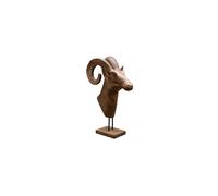 Figurine bélier en bois de manguier marron, statuette, 12 kg - Chehoma, Bélier - 52x27x84 cm
