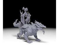 Figurine Bête volcanique des royaumes Nains 32 mm - Non Peintes - Idéal pour Donjons & Dragons, Pathfinder et Jeux de Rôle Fantastiques
