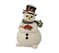 Goebel Porzellanmanufactur – Figurine Bonhomme de Neige dans le jardin enneigé de Noël