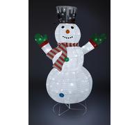 Figurine bonhomme de neige XXL LED Père Noël 180CM 200 LEDs IP 44 intérieur e...