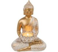 Figurine Bouddha avec porte bougie 19.5 cm G