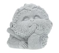 Figurine Bouddha pour Aquarium, Petite Décoration en Grès Bleu Rétro | Poisson, Cachette Discrète, Usage en Surface, Style Créatif, Ne Se Déforme