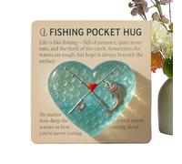 Figurine Câlin De Poisson - Ornements En Forme De Cœur - Objet De Collection Pour Encouragement Avec Carte | Pour Les Amis, La Famille, Les Adultes, Les Papas, Les Pères, Les Collègues, Les Enseignant