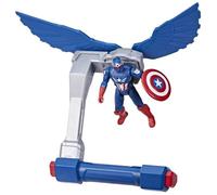 Marvel Epic Hero Series Captain America: Brave New World, Figurine Captain America Commandes de vol, Red/White/Blue
