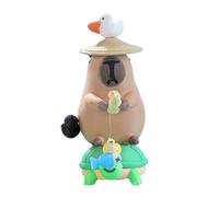 Figurine Capybara - Modèle miniature de la faune, conception détaillée portable, finition lisse, ornement de collection robuste | Pièce décorative unique pour salon, chambre à coucher, espace de