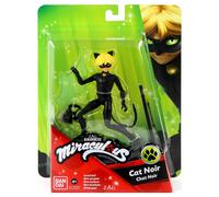 Figurine Cat Noir Miraculous Ladybug 12 cm, Arme Bâton et Aile Retirable
