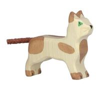 Figurine Chat, marron et blanc