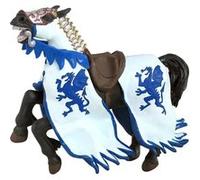 Papo Figurine Cheval du Roi au Dragon Bleu - Réaliste - 3 ans+ - Collection Fantastique & Médiéval